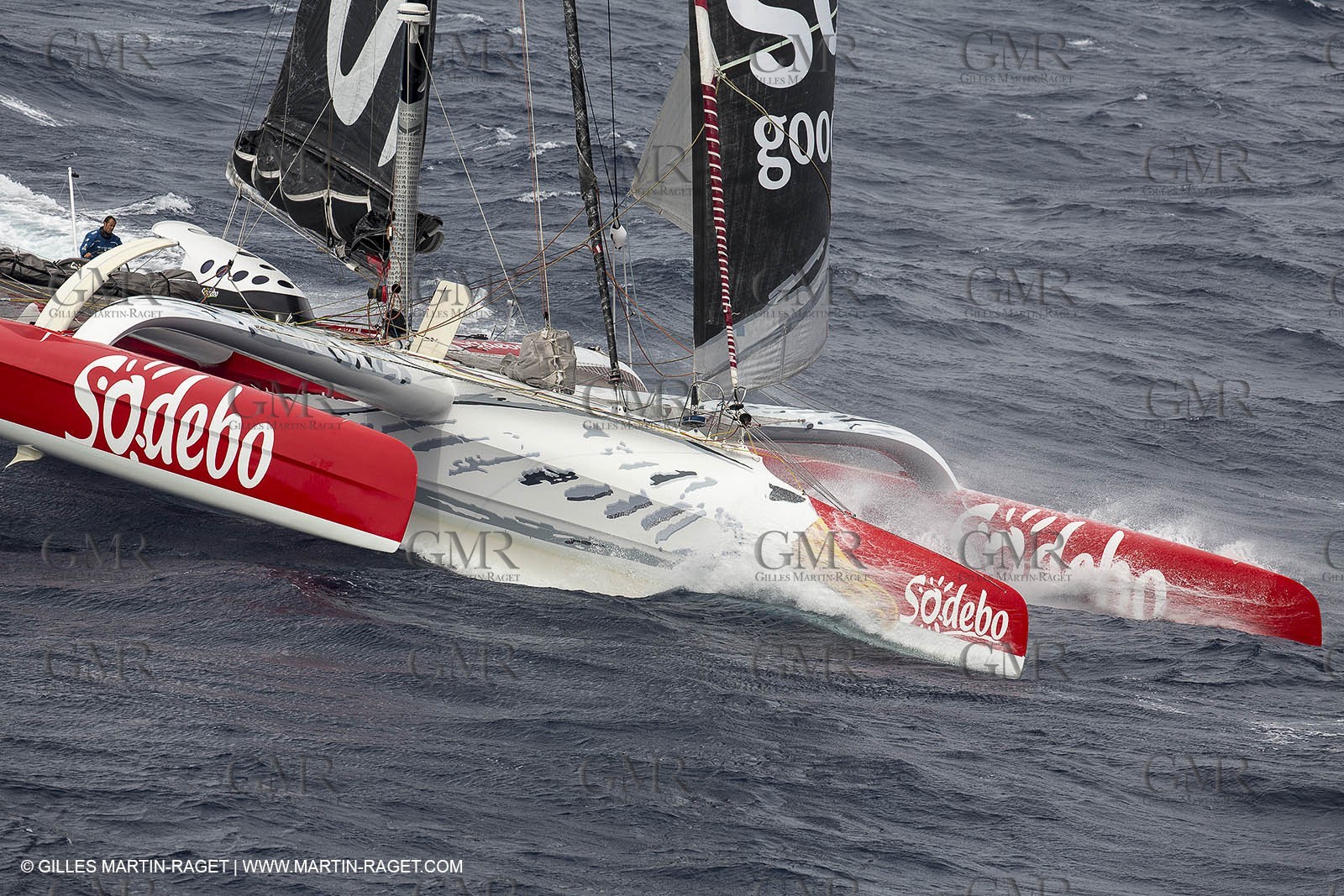 12 09 2012 - Marseille (FRA,13) - Trimaran Sodebo - Thomas Coville - Trans Mediterranée record attempt.