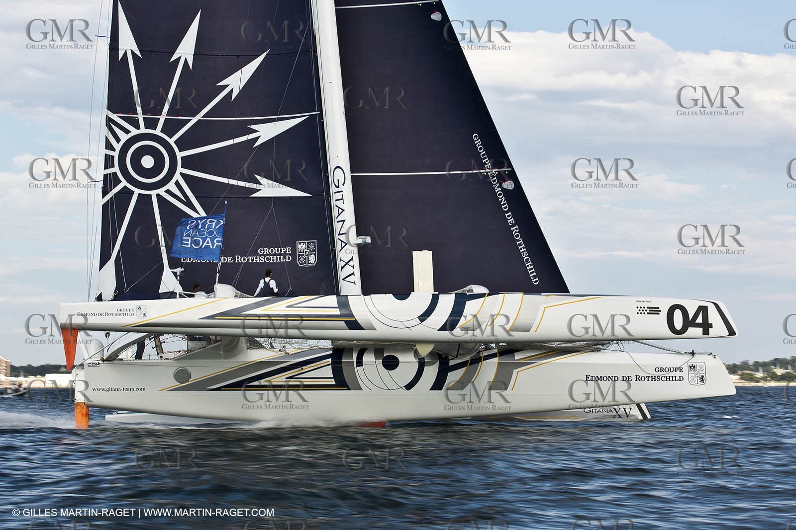 02 07 2012 - Newport (RI) -start of the Krys Ocean Race pre-event sailed between Newport and New York, Gitana XV