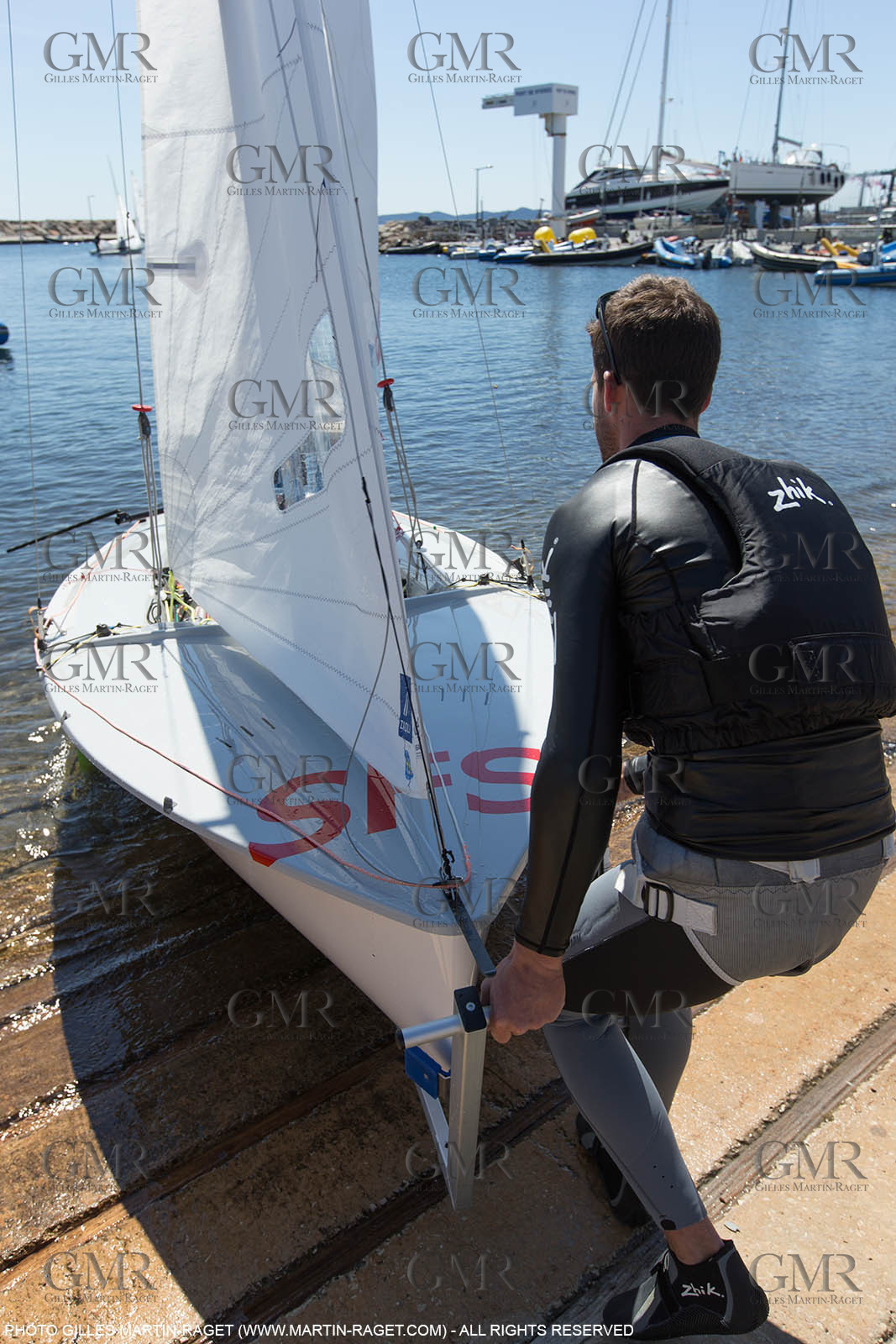 25 04 2016, Hyères (FRA,83), Jeux Olympiques Rio 2016, voile, 470, Sofian Bouvet   Jeremie Mion, SFS Voile