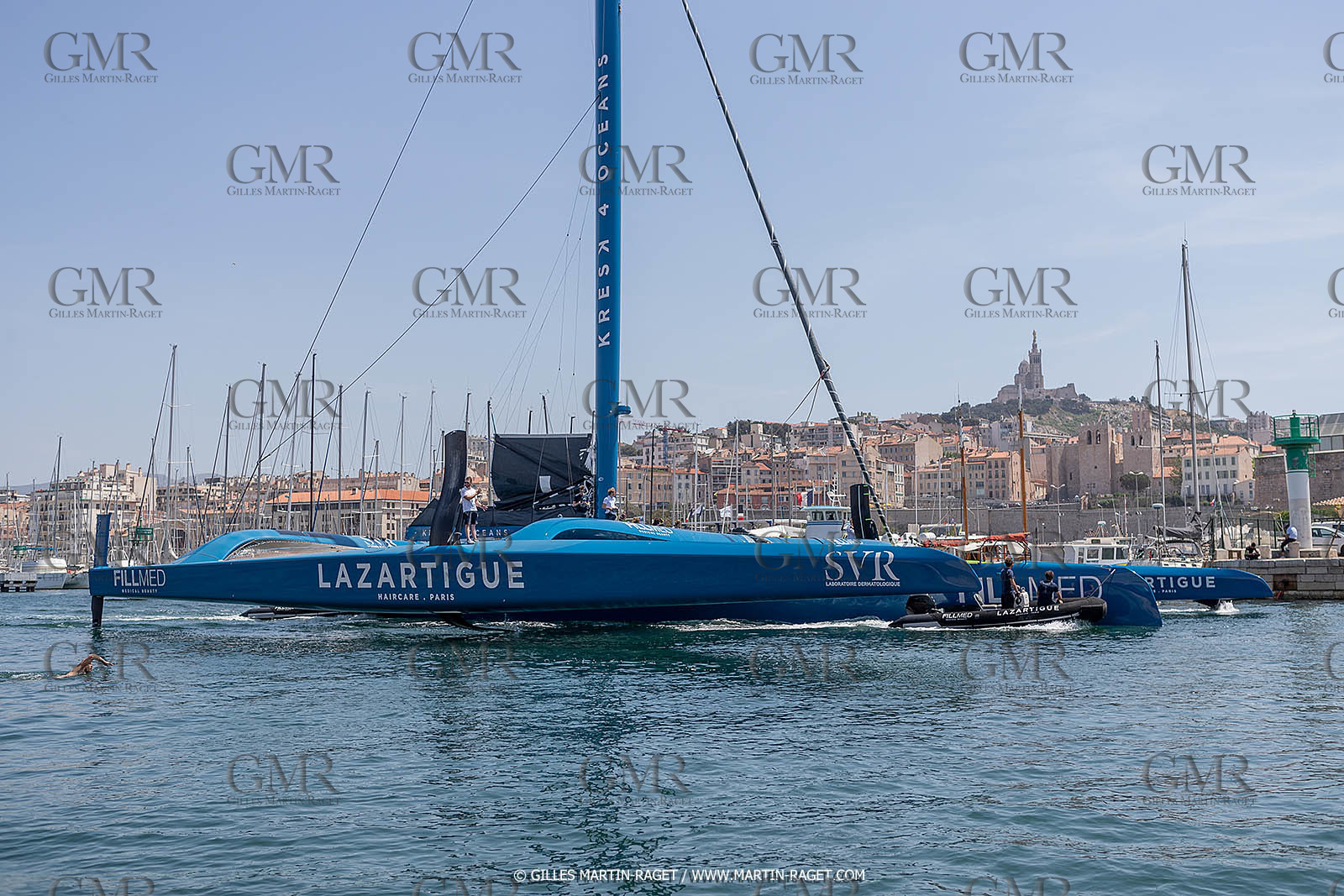 18 05 2022, Marseille (FRA), APremière navigation du trimaran Ultim SVR LAZARTIGUE à Marseille