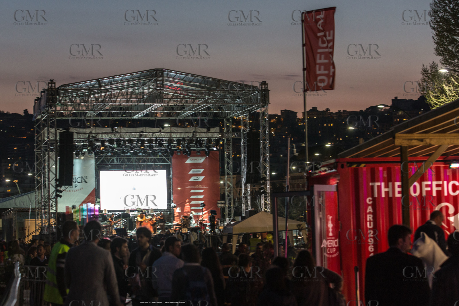 18 04 2013 - Napoli (ITA) - America's Cup World Series Naples 2013 - Race Day one - village at night