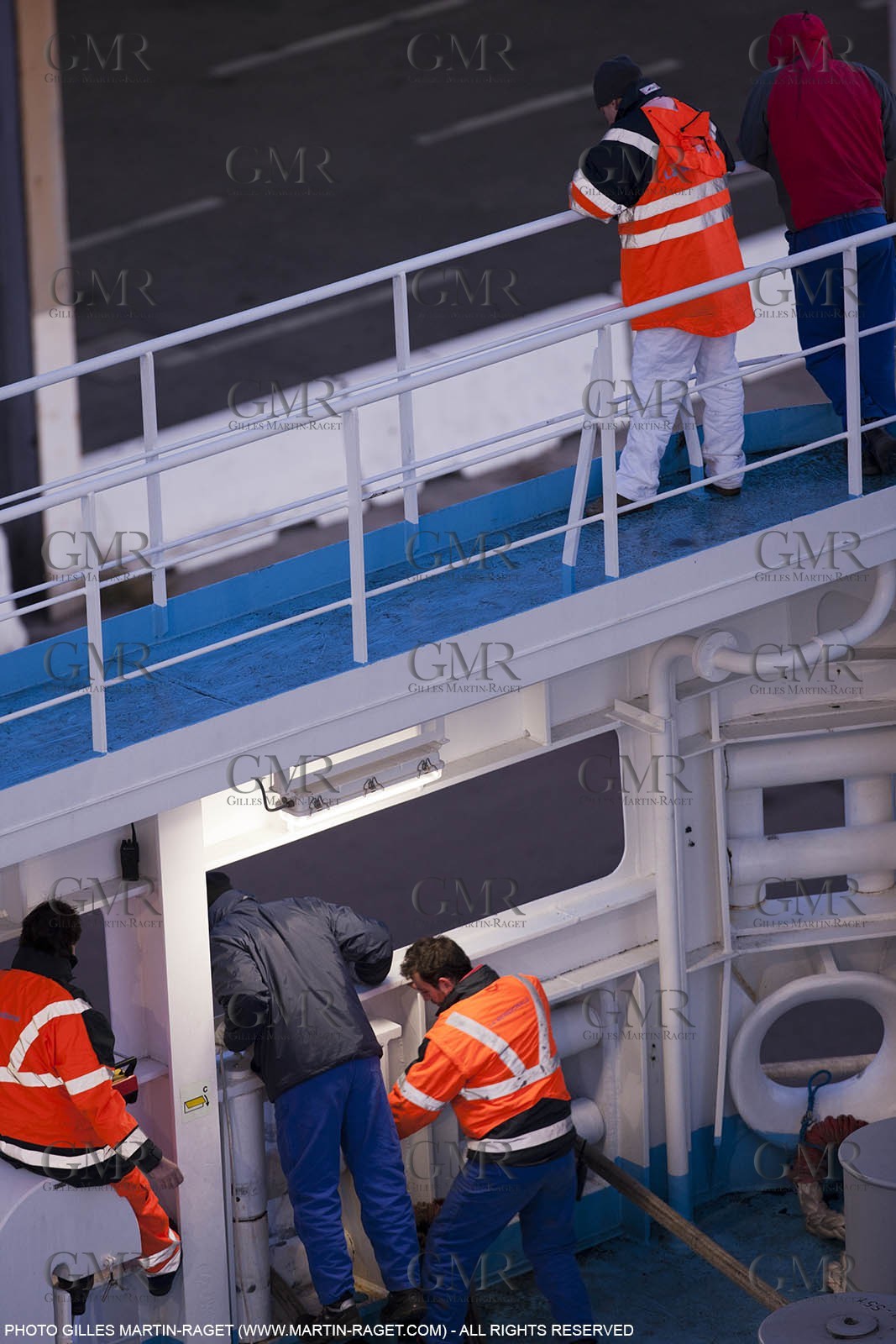 17 02 2012 - Marseille (FRA,13) - Arrival in Marseille onboard ferry Piana (La Meridionale)