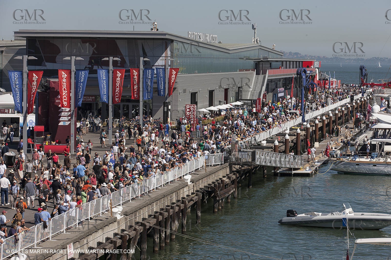 07 09 2013 - San Francisco (USA,CA) - 34th America's Cup -34th America's Cup; Race Day 1, Oracle Team USA vs Emirates Team New Zealand; Dock Out Show at America's Cup Park