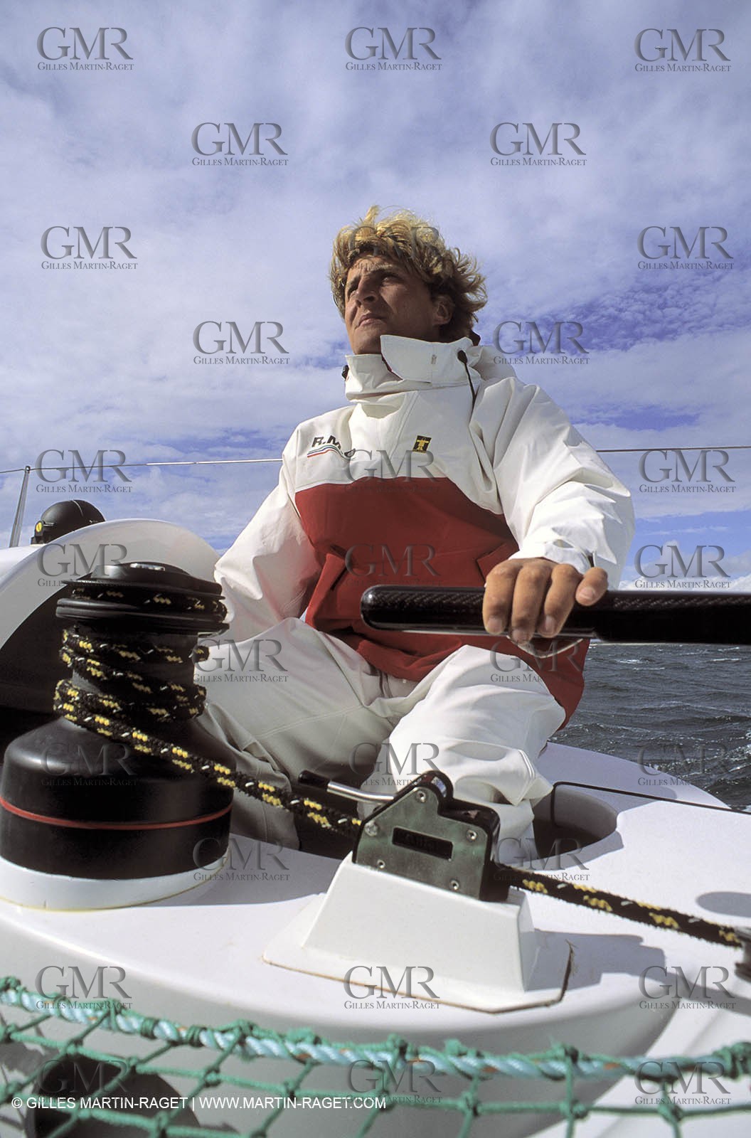 Laurent Bourgnon à bord de Primagaz