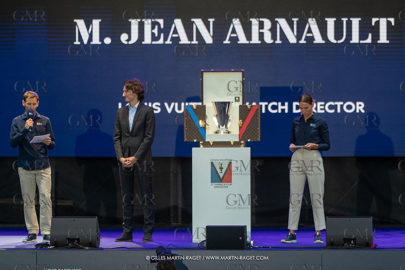 04 10 2024, Barcelona (ESP), 37th America's Cup, Louis Vuitton Cup Final, Race Day 7 , Prizegiving