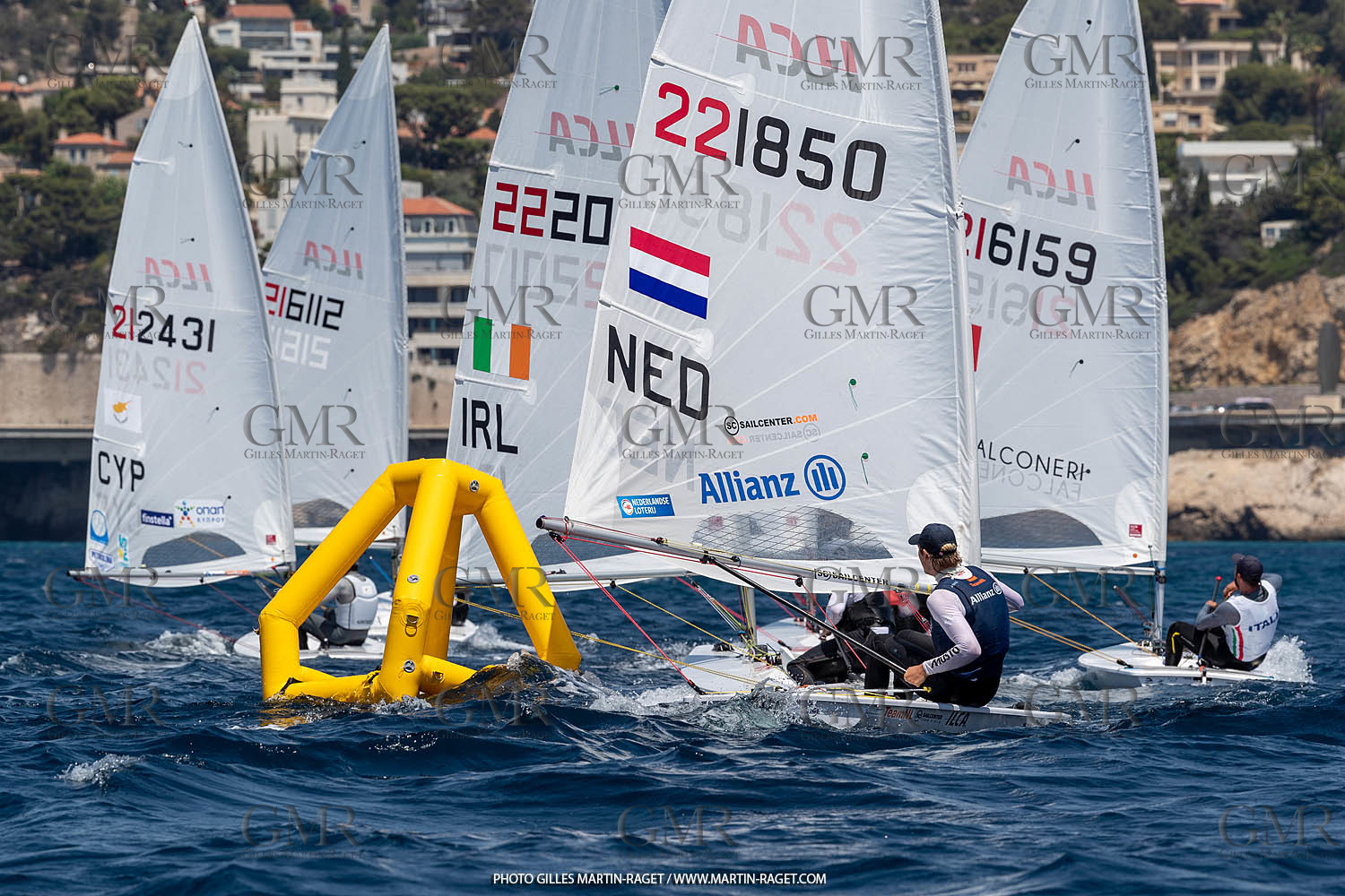 15 07 2023, Marseille (FRA), Paris 2024 Olympic Games Sailing Test Event, Day 6, Ilca 7 Medal race