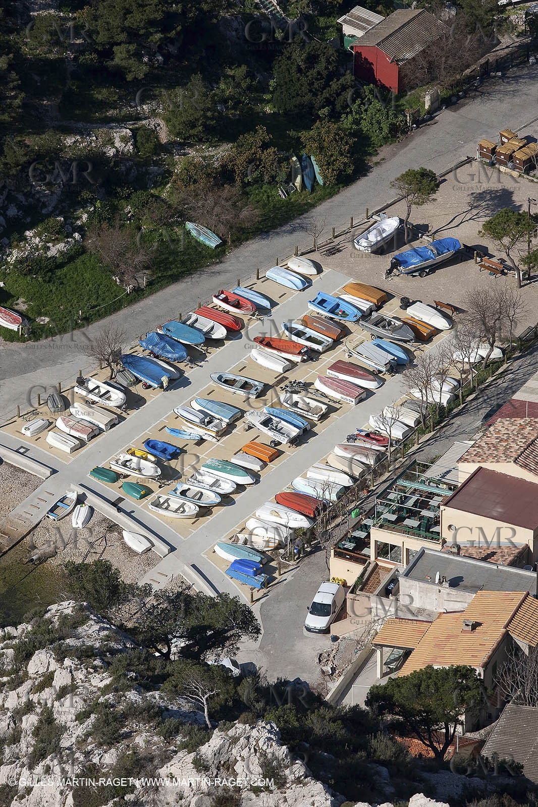 11 03 2009 - Marseille (FRA, 13) - Les Calanques- Calanque de Morgiou as seen from Crêt St Michel belvedere