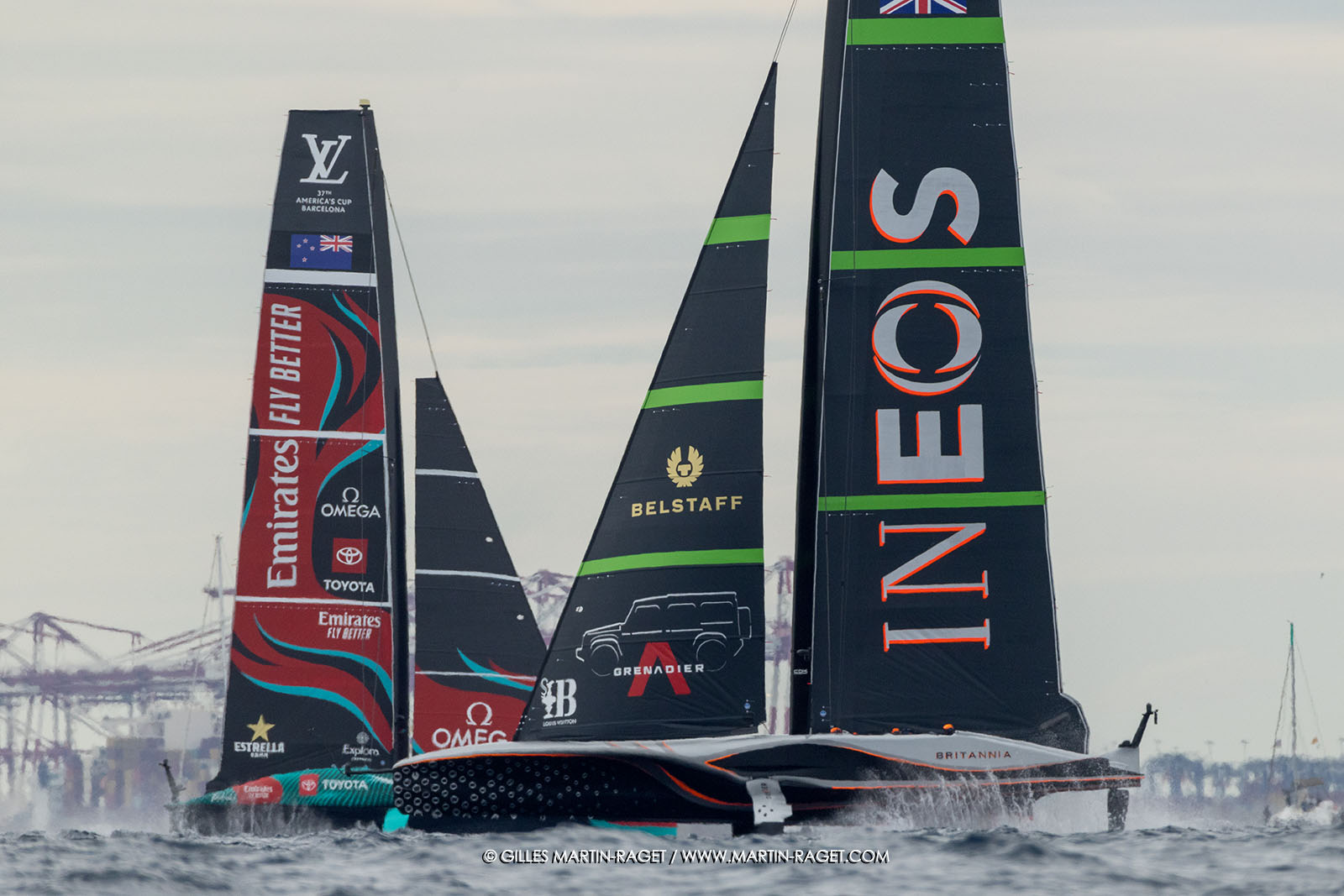 18 10 2024, Barcelona (ESP), Louis Vuitton 37th America's Cup, Final Match, Race Day 5, Warm Up