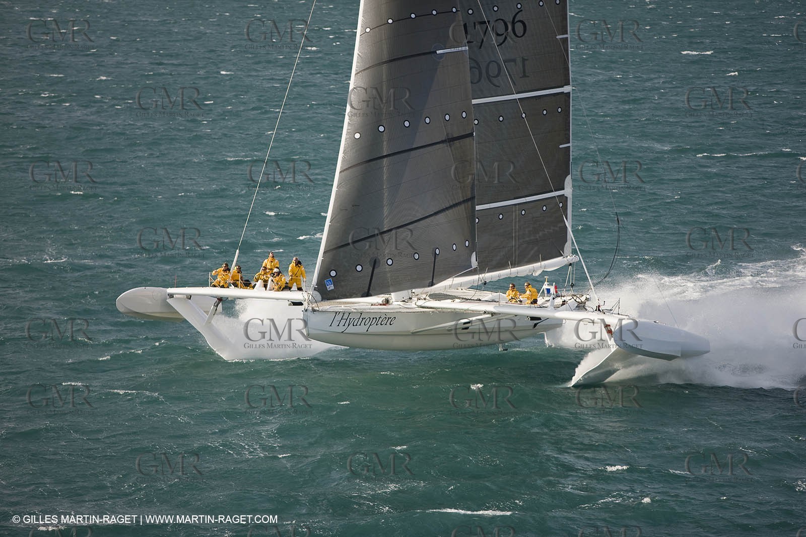 03 10 2008 - Fos   mer (FRA, 13) - L'Hydroptère - Tentative de record de vitesse