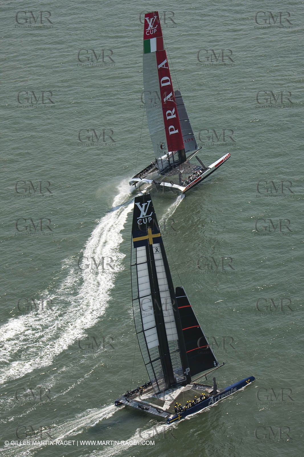 09 08 2013 - San Francisco (USA,CA) - 34th America's Cup - Louis Vuitton Cup - Semi-finals - Luna Rossa vs Artemis Racing - Race 3