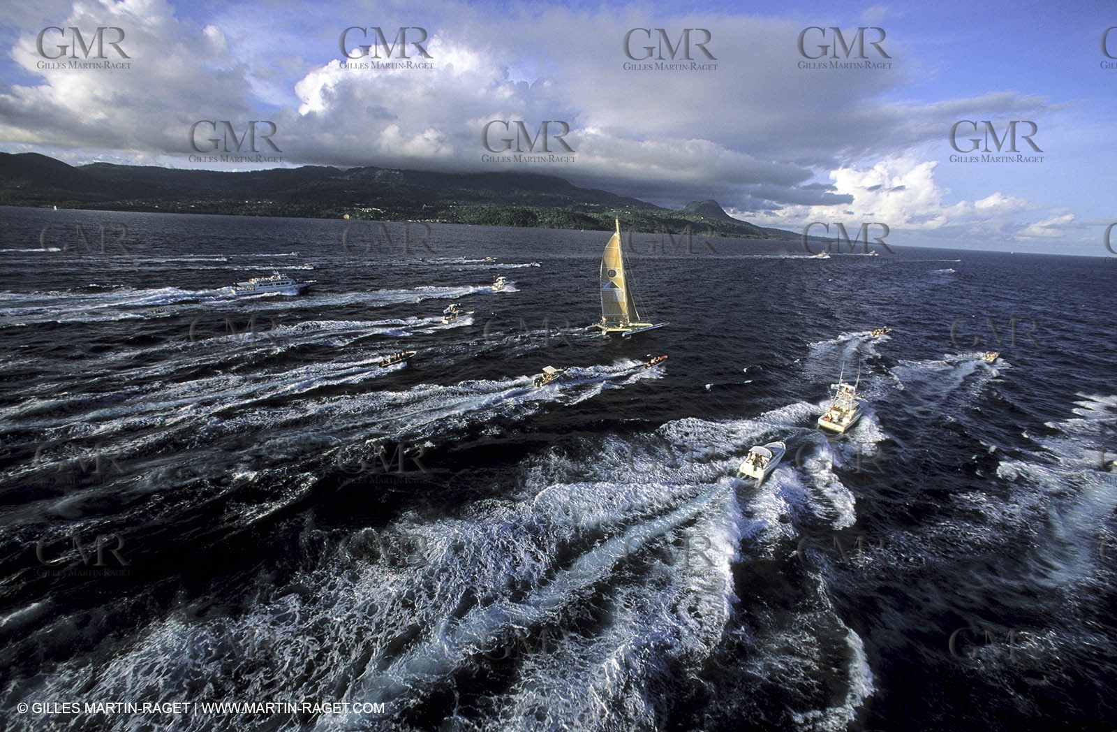 1990 Route du Rhum - Florence Arthaud, victory at Pointe à Pitre (Guadeloupe)