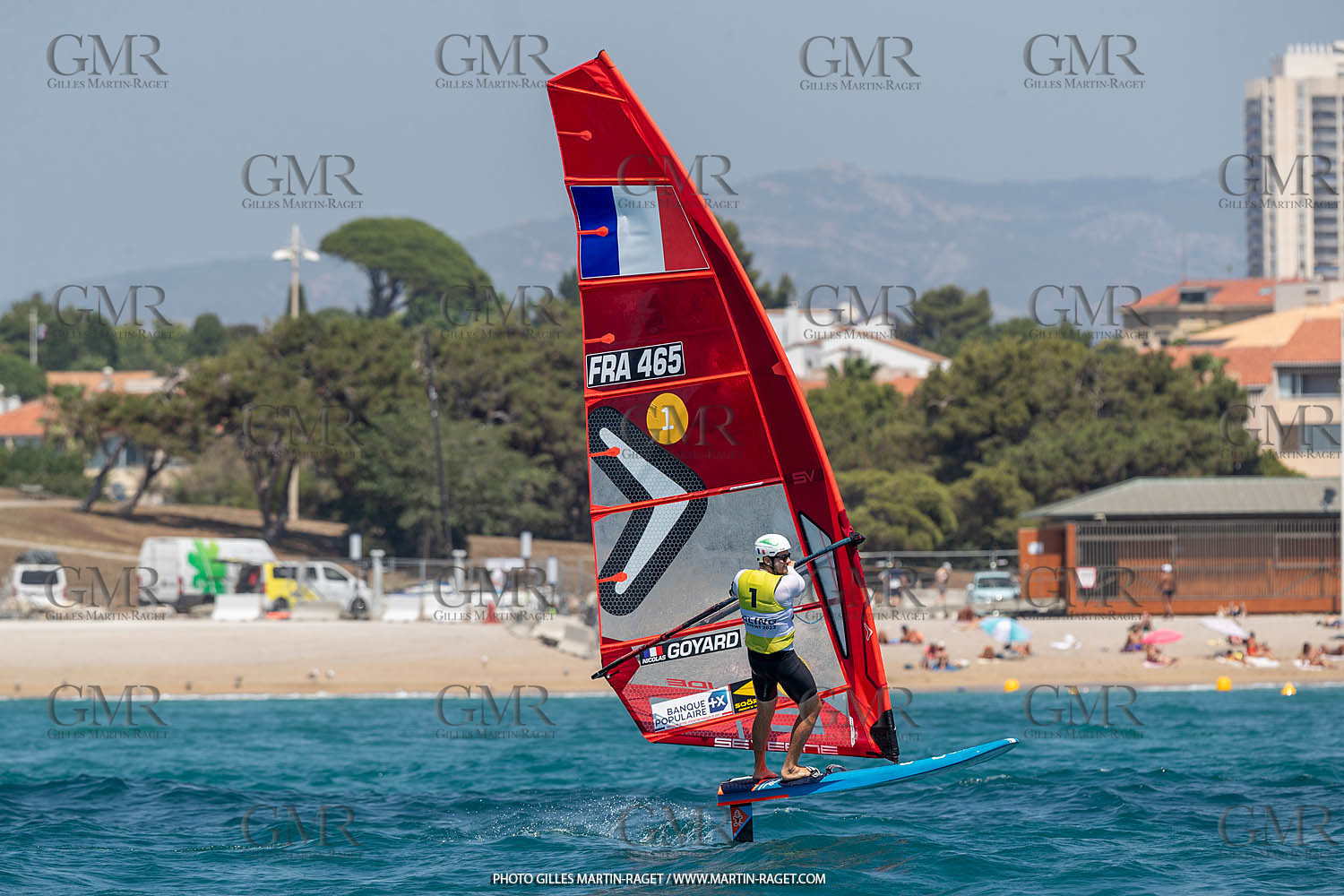 16 07 2023, Marseille, (FRA), Paris 2024 Olympic Games 2024 Sailing Test Event, Day 8, Medal race IQ Foil Men, Thomas Goyard (FRA)