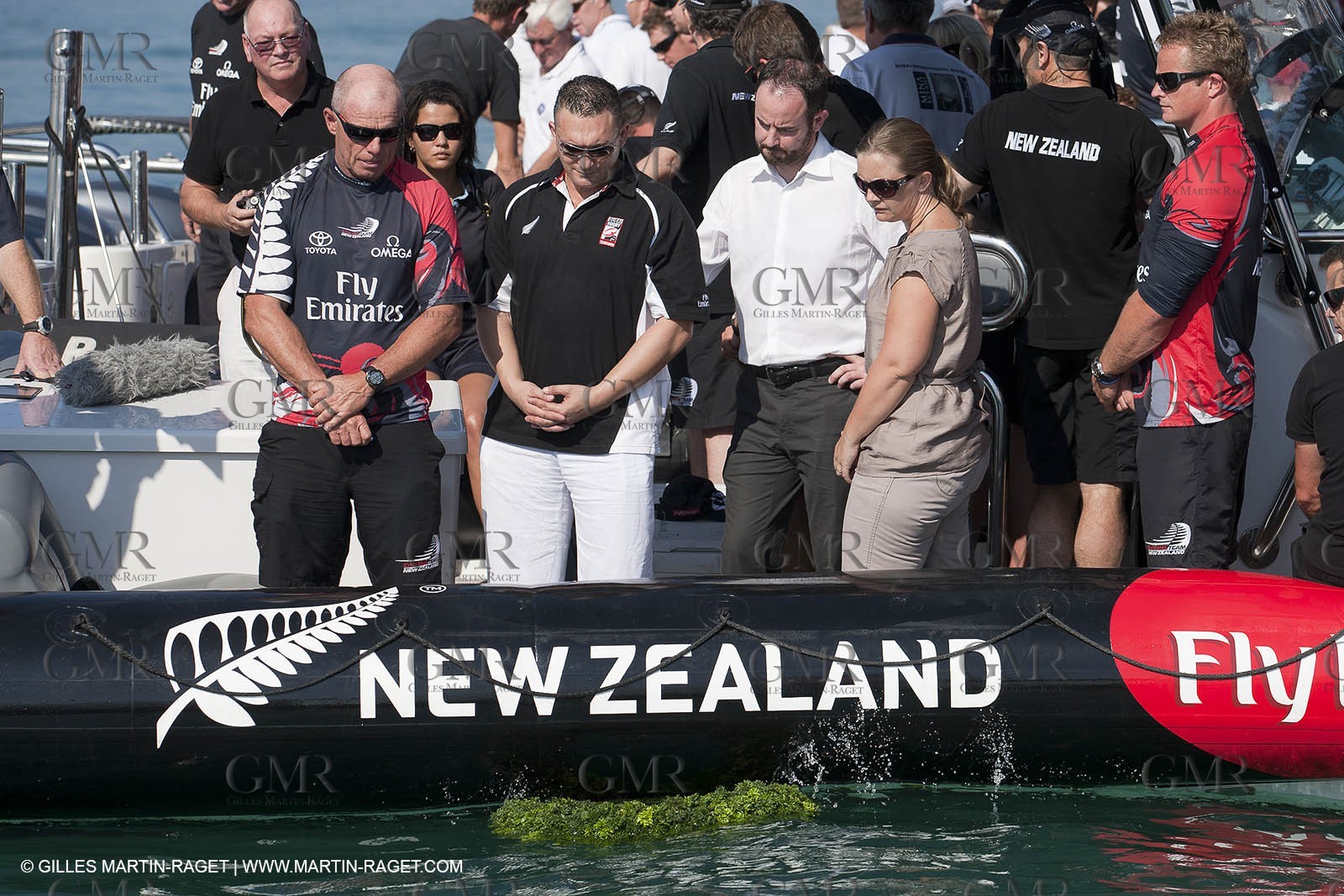 26 11 2010 - Dubai (UAE) - Dubai Louis Vuitton Trophy - BMW ORACLE Racing - NZ mine accident remembrance