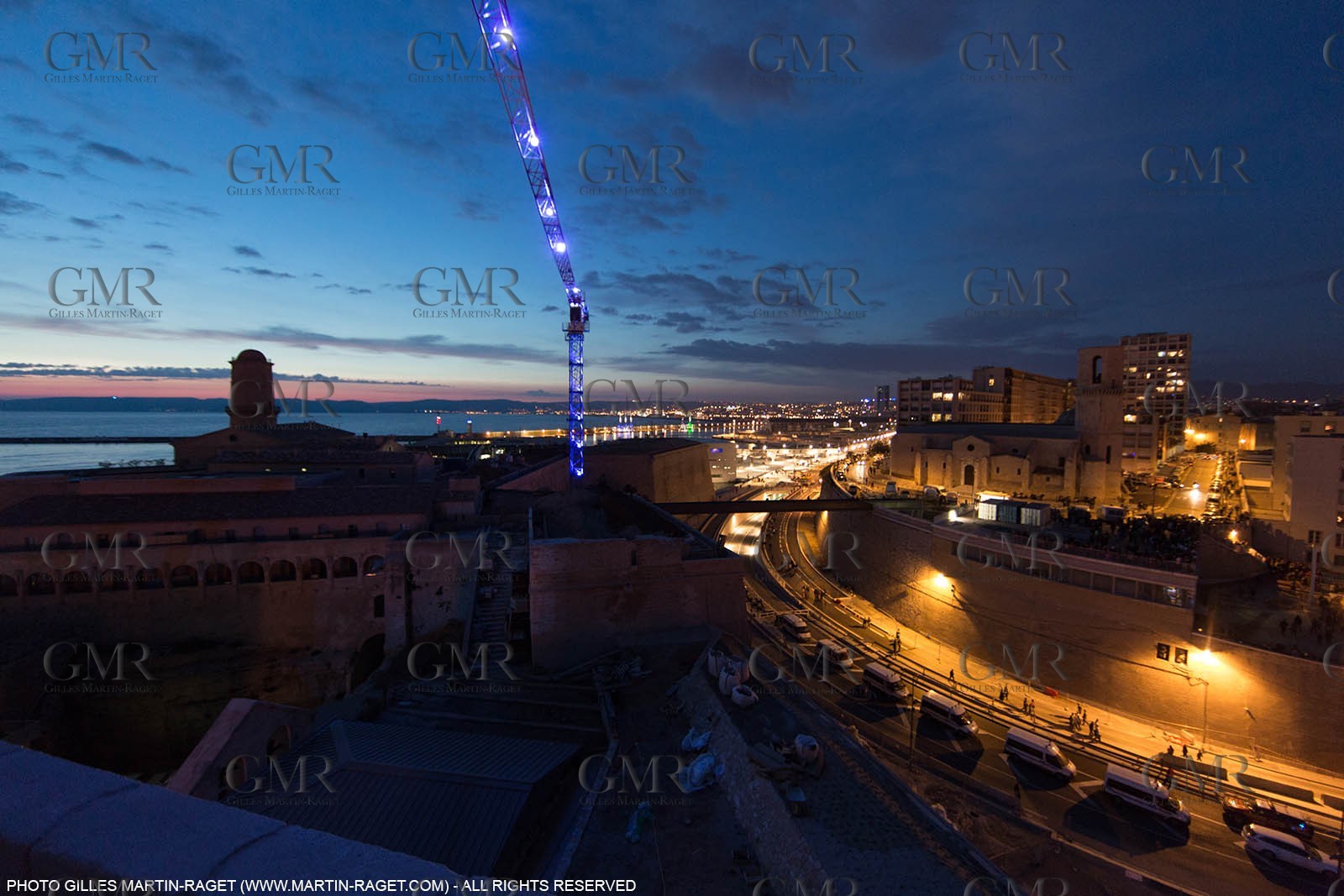 03 05 2013 - Marseille (FRA,13) - Marseille Provence 2013, illumination du Vieux Port par la Compagnie Carabosse