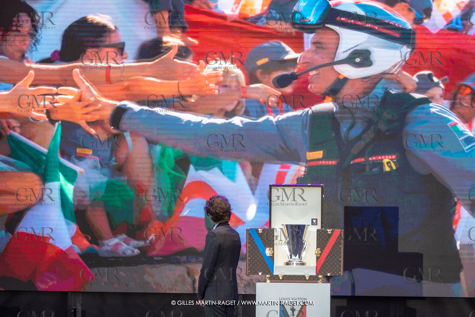 04 10 2024, Barcelona (ESP), 37th America's Cup, Louis Vuitton Cup Final, Race Day 7 , Prizegiving