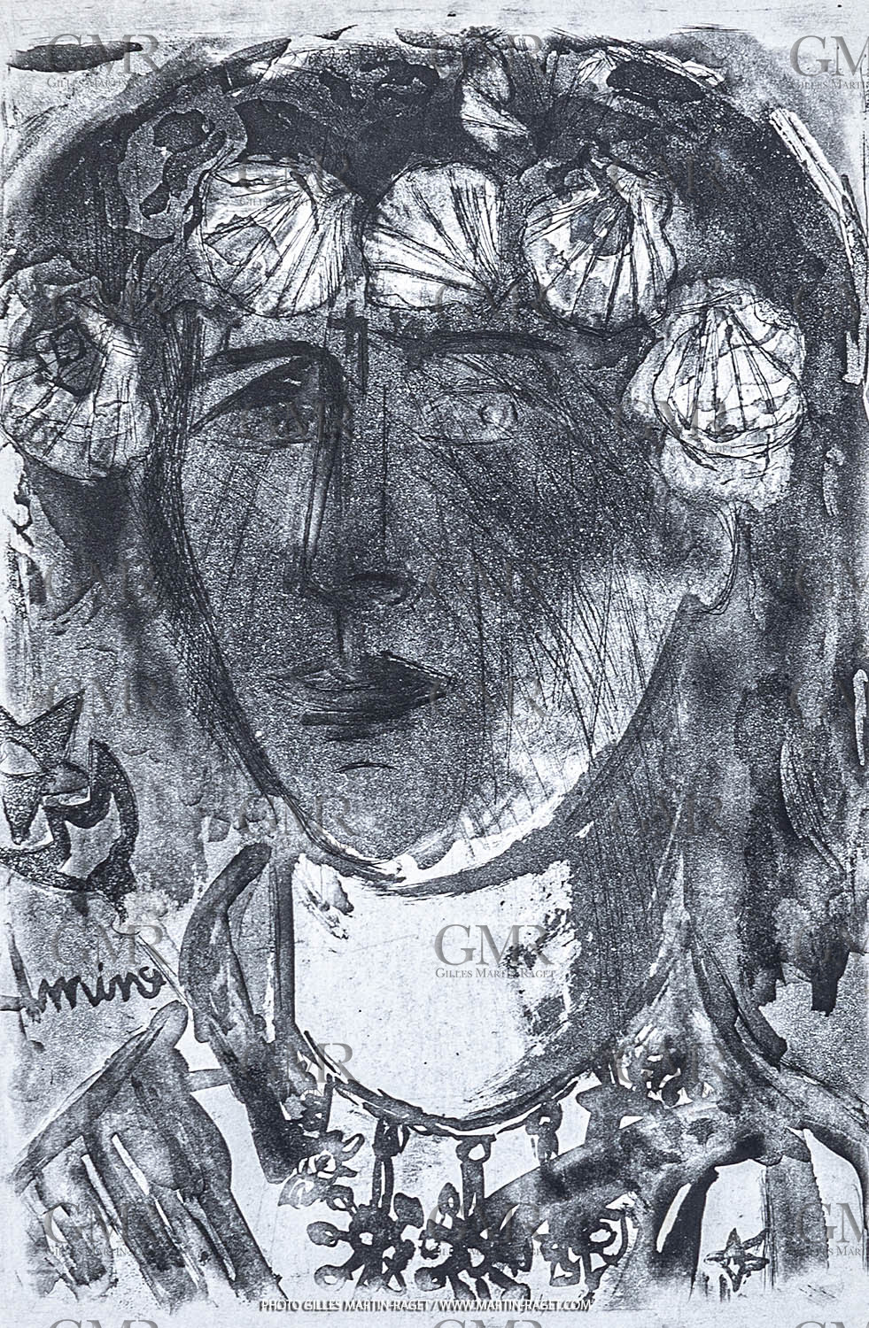 12 07 2020, St Rémy de Provence (FRA, 13) Oeuvre Germaine Richier, gravure