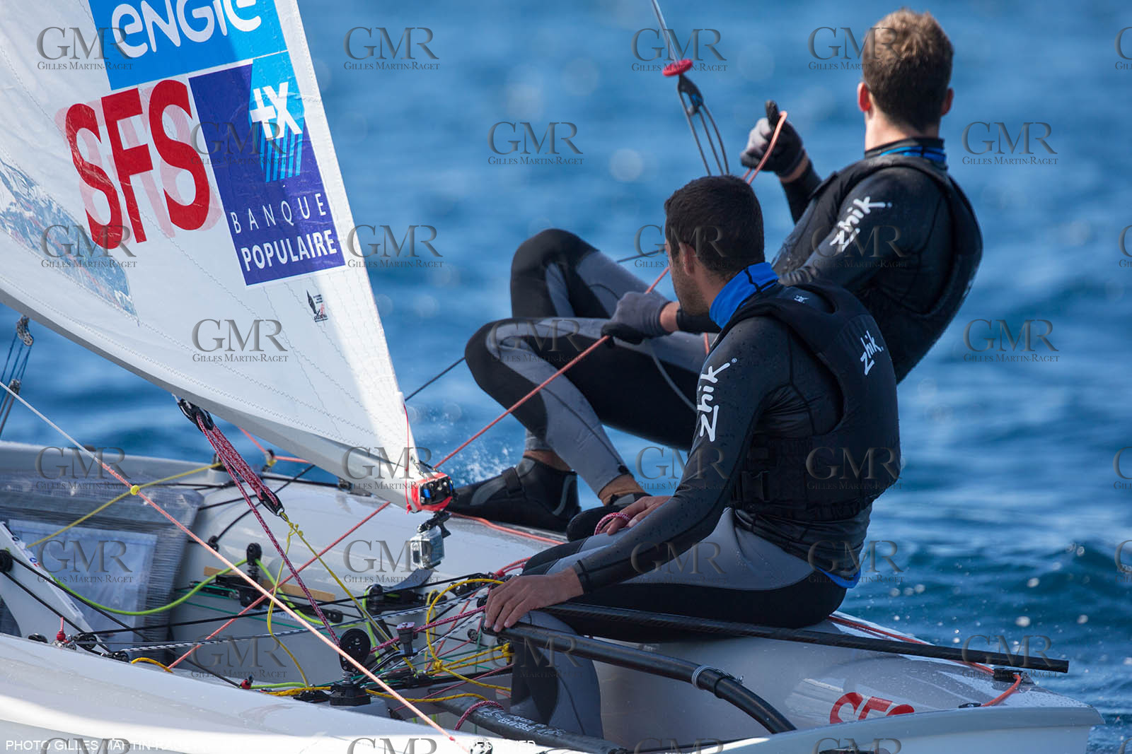25 04 2016, Hyères (FRA,83), Jeux Olympiques Rio 2016, voile, 470, Sofian Bouvet   Jeremie Mion, SFS Voile