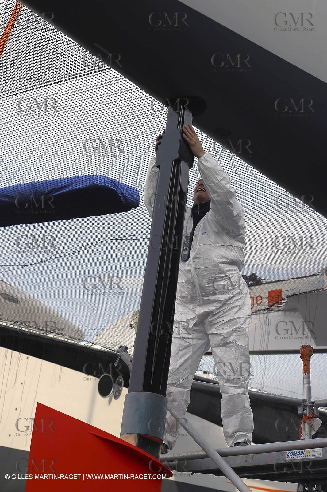 Vannes - Chantier Multiplast - 1ère mise à l'eau Orange II