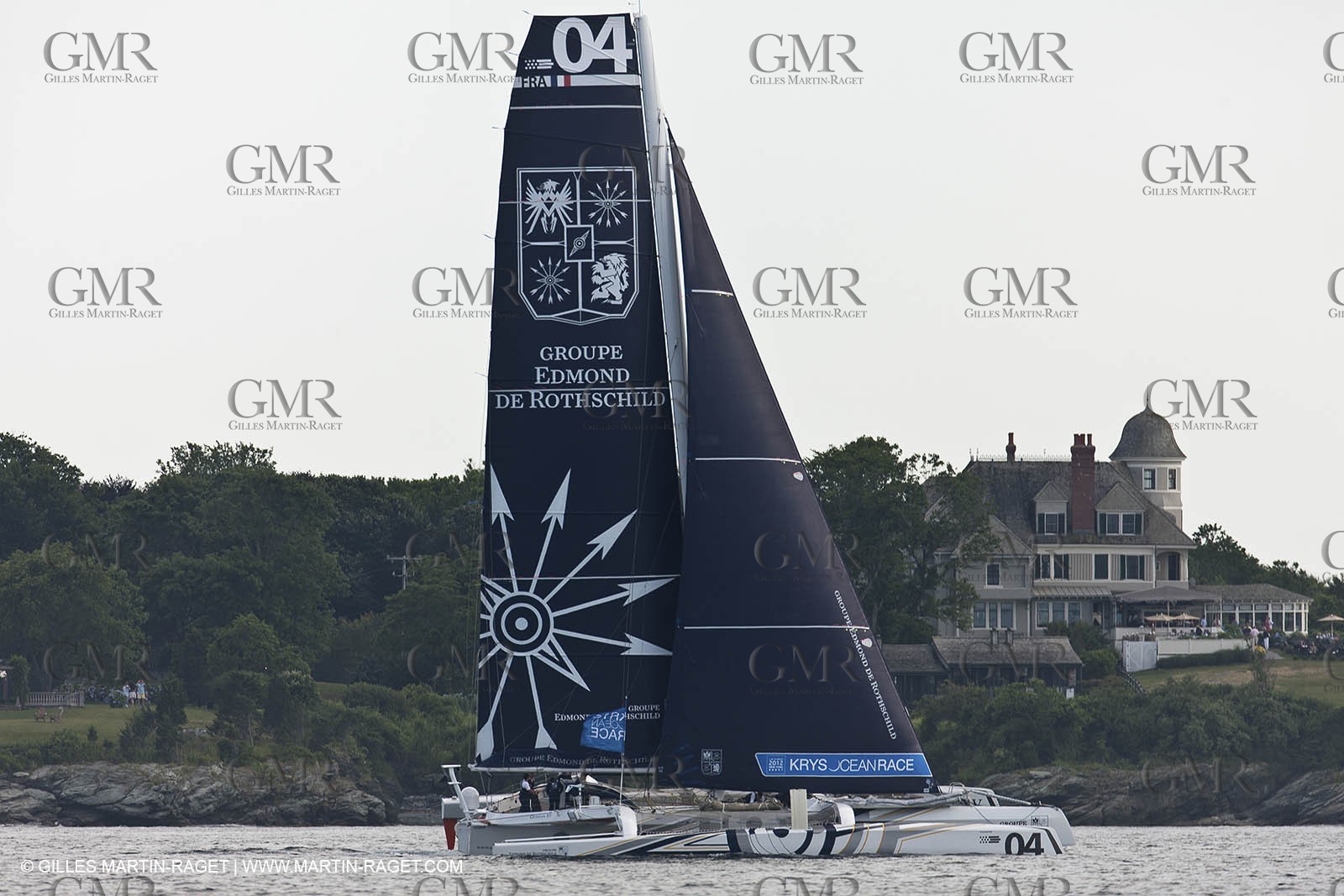 02 07 2012 - Newport (RI) -start of the Krys Ocean Race pre-event sailed between Newport and New York, Gitana XV