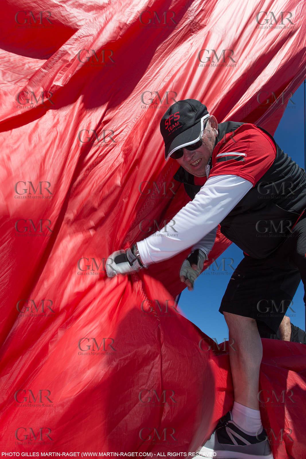 05 05 2016, Porquerolles (FRA,83), Semaine de Porquerolles, célébration des 30 and de lla victoire de l'Esprit d'Equipe dans la Whitbread, l'équipage se retrouve à bord du maxi SFS skippé par Lionel Péan