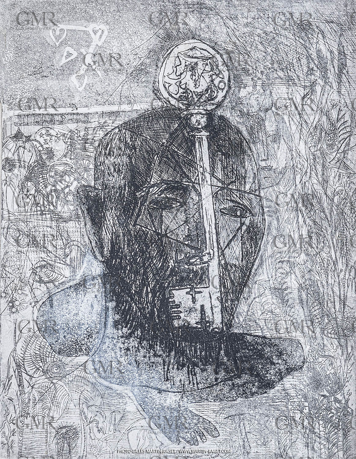 12 07 2020, St Rémy de Provence (FRA, 13) Oeuvre Germaine Richier, gravure