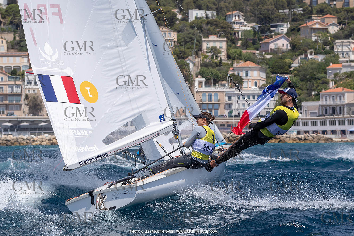 15 07 2023, Marseille (FRA), Paris 2024 Olympic Games Sailing Test Event, Day 6, 470 Medal Race