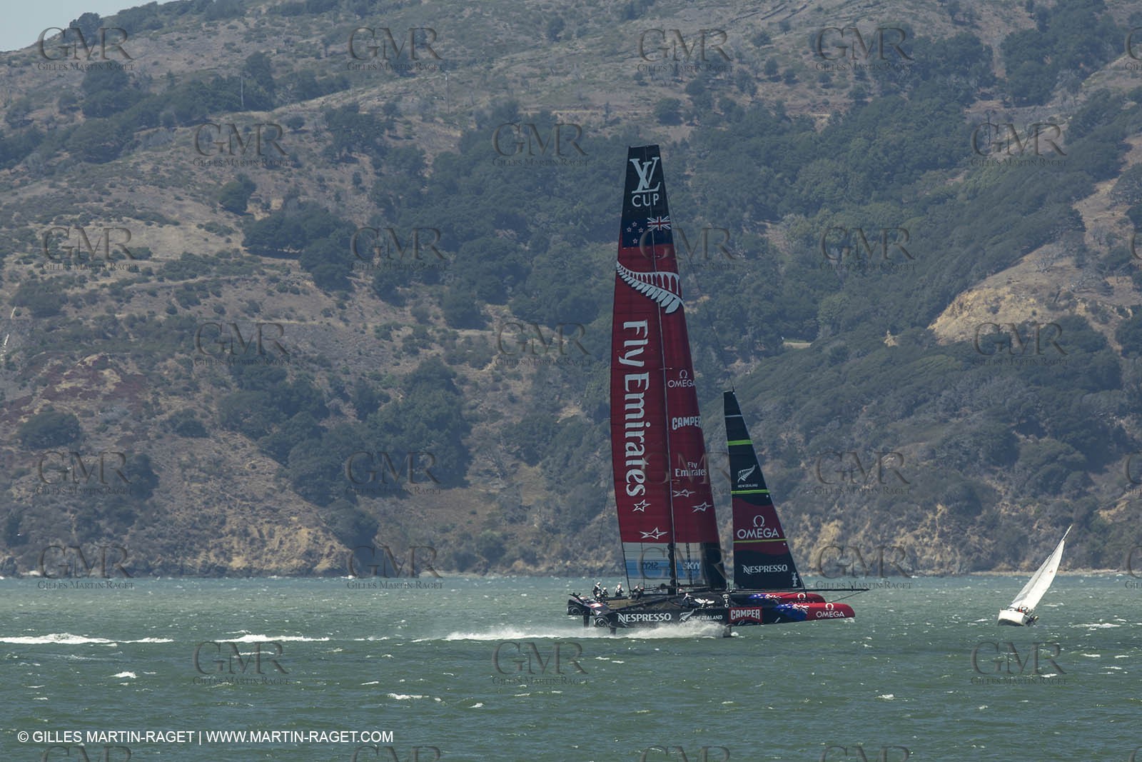 03 08 2013 - San Francisco (USA,CA) - 34th America's Cup - Louis Vuitton Cup - Training Day - America's Cup park - AC Open - Land Sailing demonstration