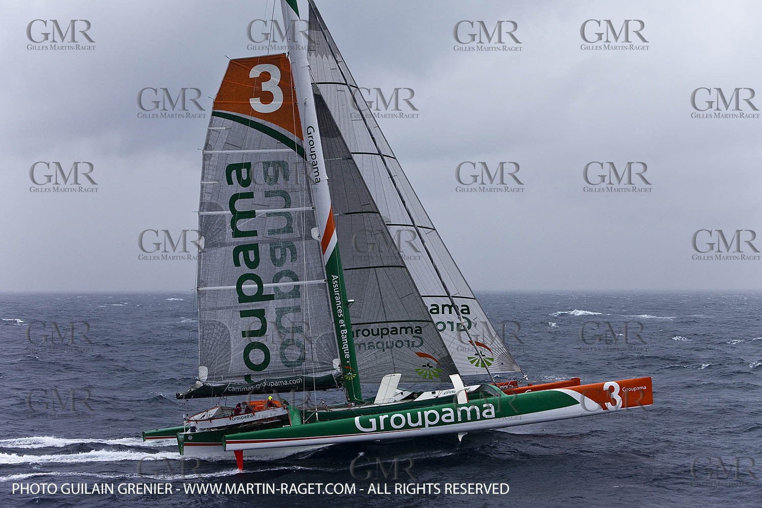 05 14 09 - Marseilles - Mediterranean Record - Groupama 3 - Franck Cammas - G Class - Start from Marseilles to Carthage (Tunisia)