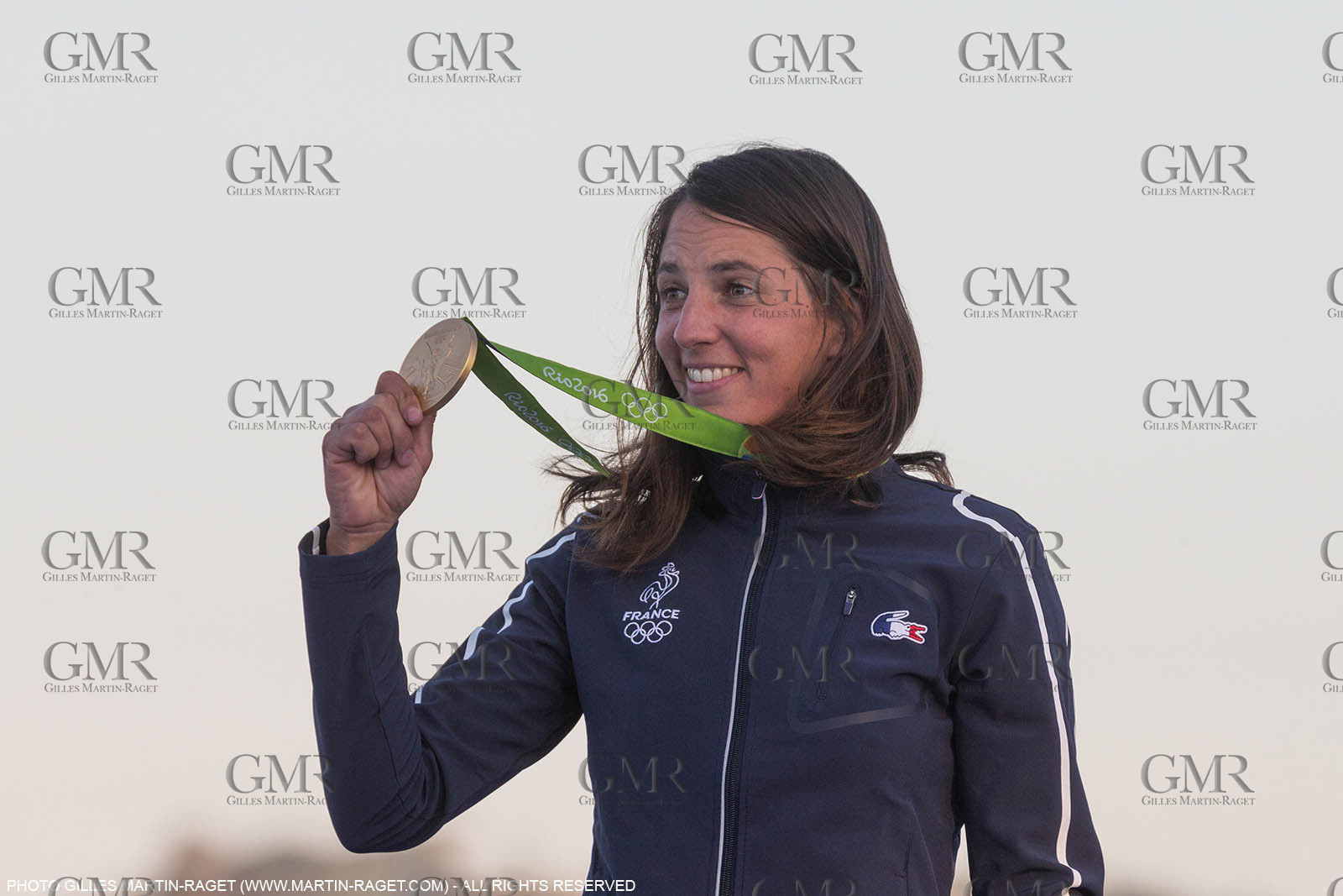 14 08 2016, Rio de Janeiro (BRA), 2016 Olympic Games, Sailing, RSX Women medal ceremony, Charline Picon (FRA)