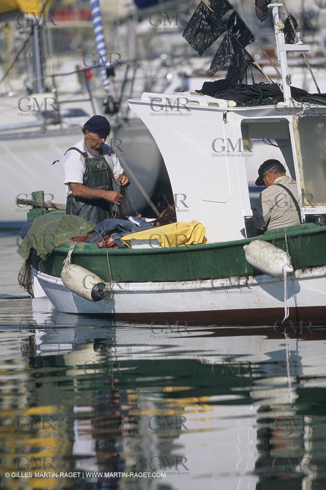 France, Provence, Pêche, barques, pointus, pêheurs, poissons