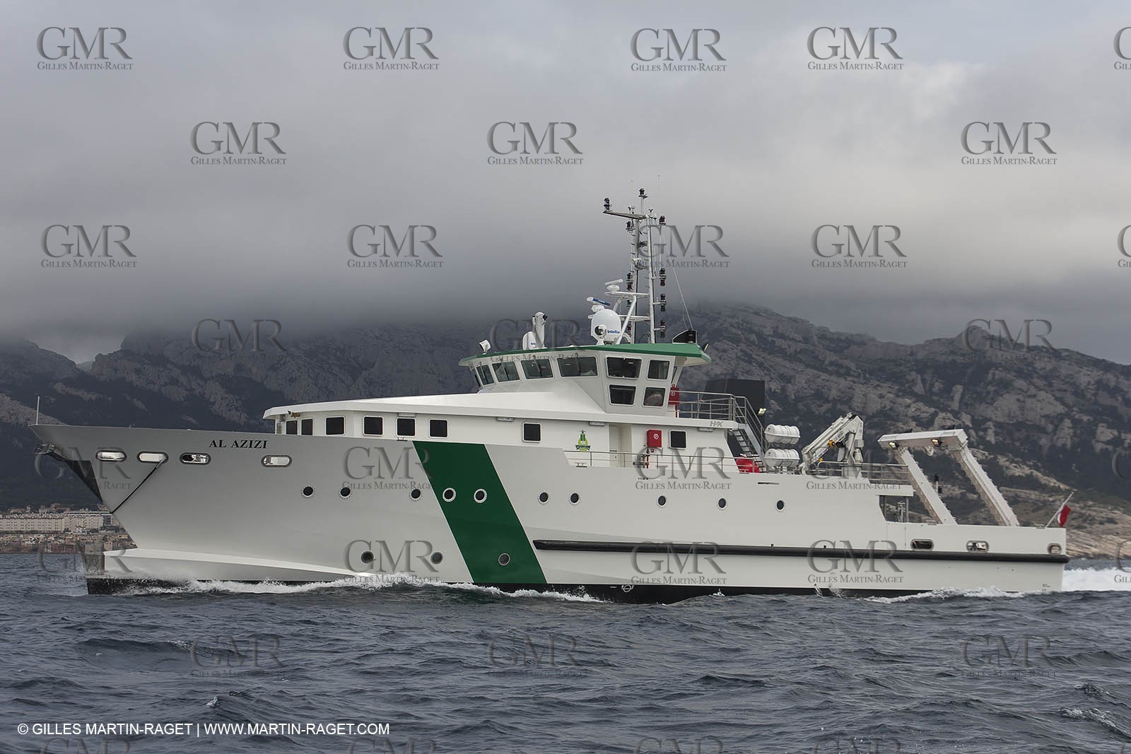 Al Azizi first sea trial - H2X boatyard - Oceanographjic research ship - La Ciotat (FRA,13) - 26 05 2014