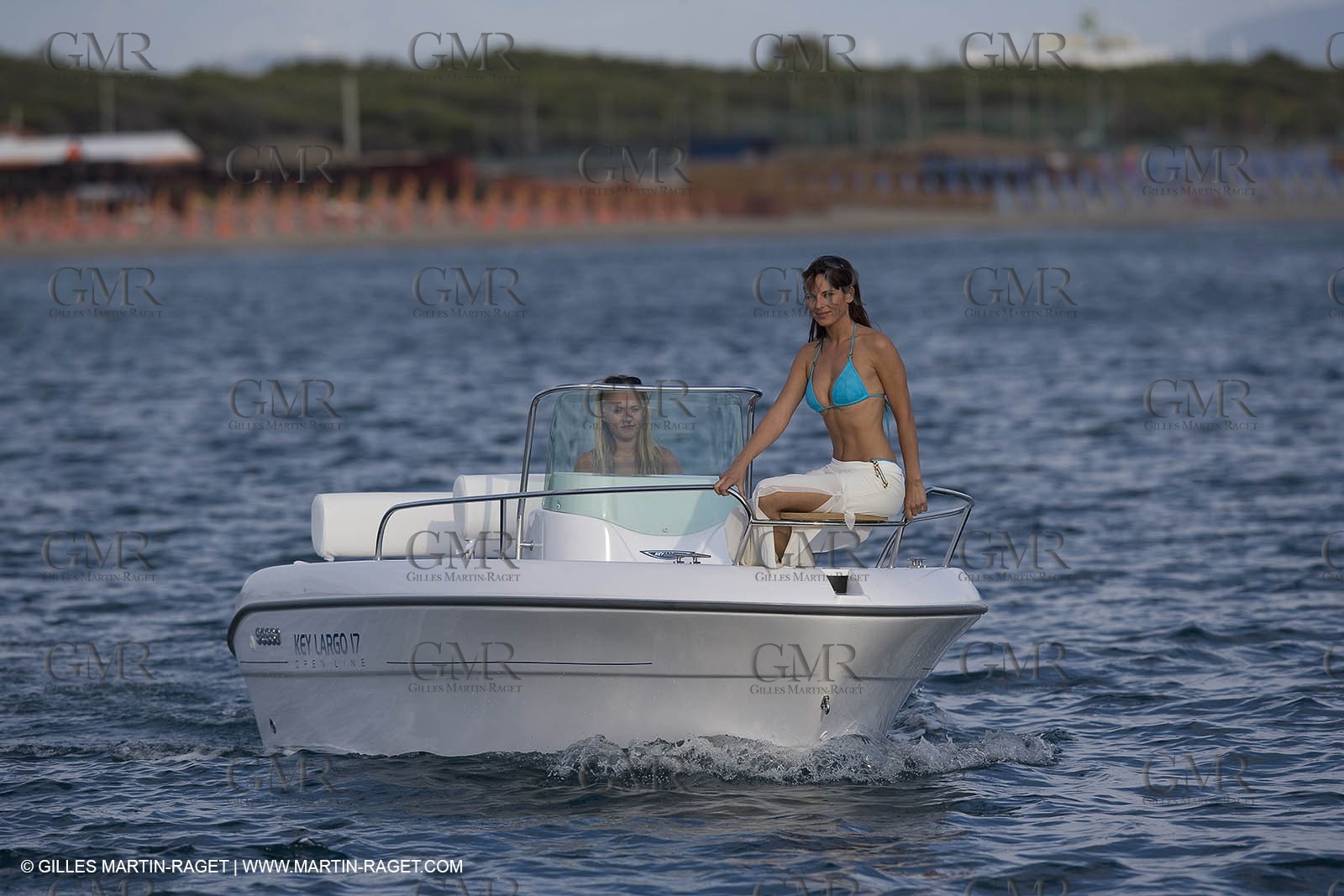 Motor boat running