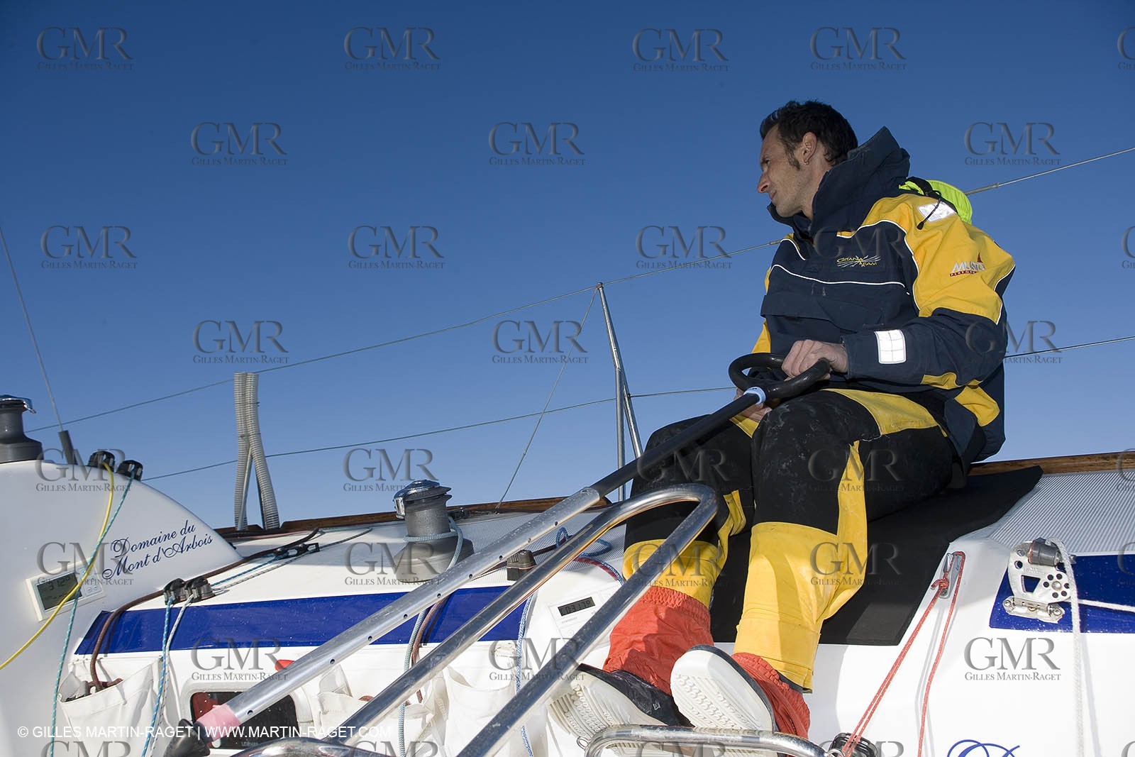 15 02 2007 - La Grande Motte (FRA) - Monotype Figaro II - Thierry Duprey du Vorsent (Domaine de Monts d'Arbois)