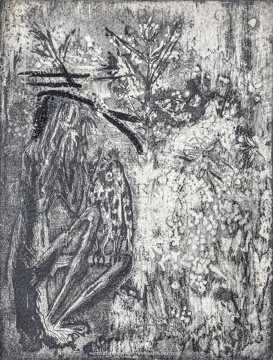 12 07 2020, St Rémy de Provence (FRA, 13) Oeuvre Germaine Richier, gravure