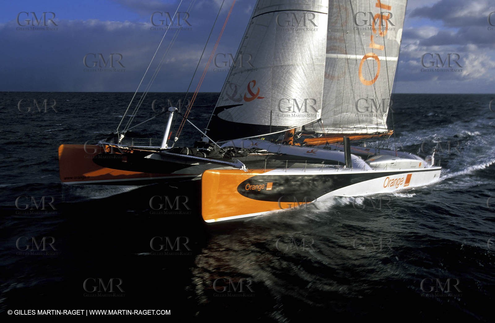 Orange II - 2004 Jules Verne Trophy - Ouessant - 2nd starting line crossing