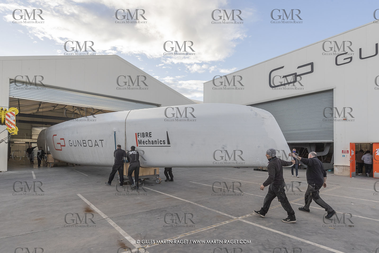 15 02 2022, La Grande Motte (FRA), Gunboat 80  1 hulls delivery