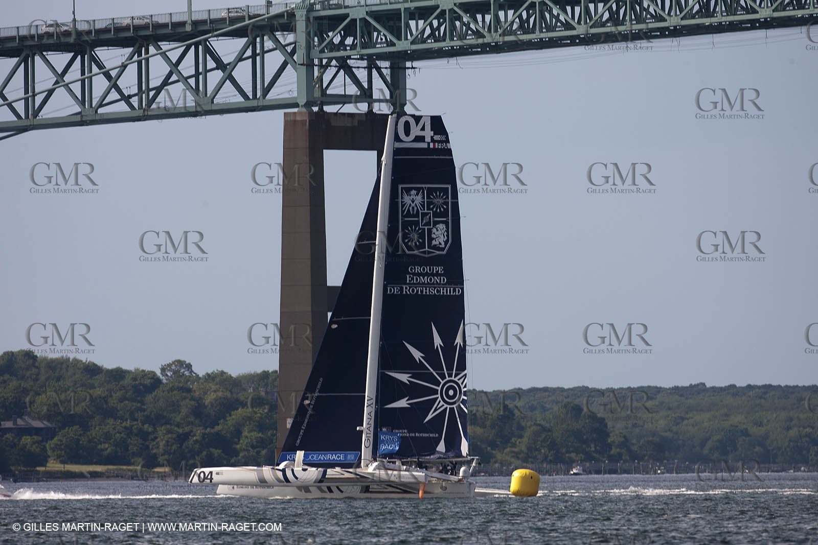 02 07 2012 - Newport (RI) -start of the Krys Ocean Race pre-event sailed between Newport and New York, Gitana XV