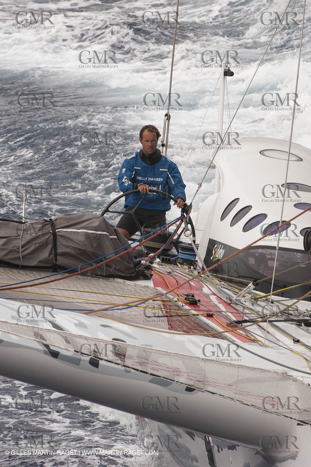 12 09 2012 - Marseille (FRA,13) - Trimaran Sodebo - Thomas Coville - Trans Mediterranée record attempt.