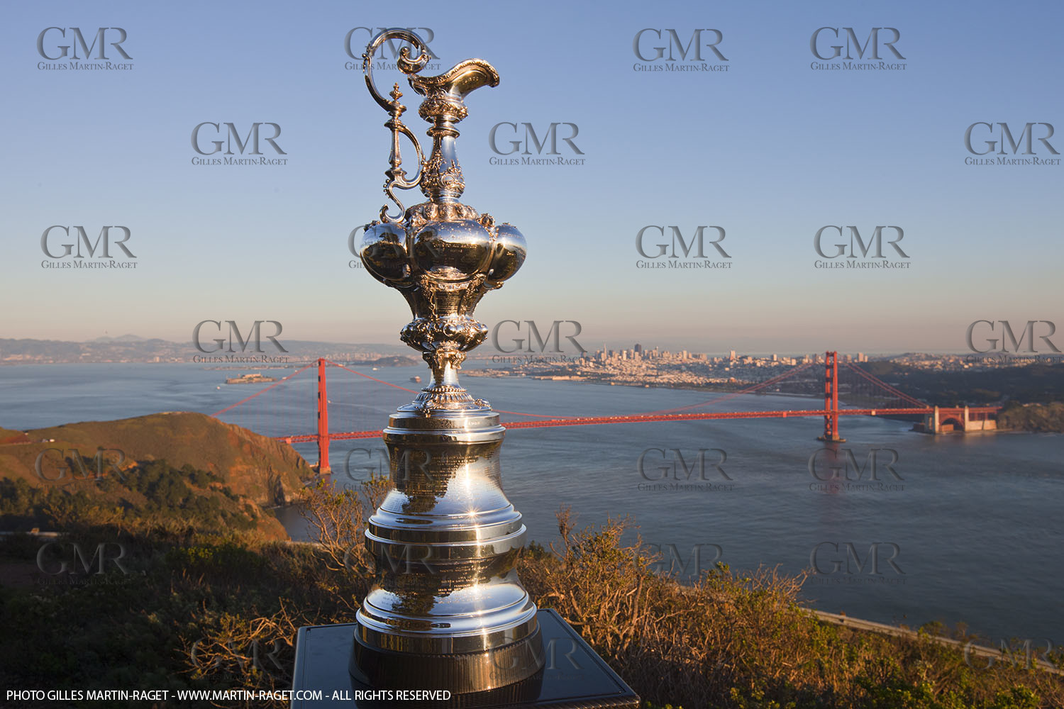 04 01 2011 - San Francisco (USA, CA) - 34th America's Cup - The America's Cup in San Francisco - Golden Gate Bridge