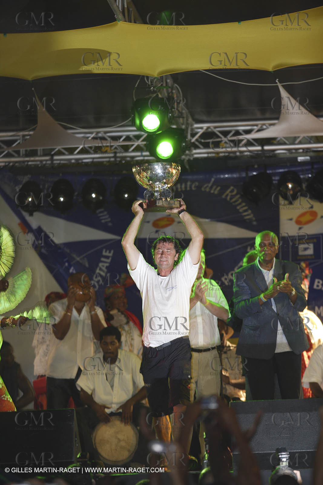05 11 2006 - Pointe à Pitre Guadelupe (FRA) - Route du Rhum 2006 arrival - overall winner Lionel Lemonchois (Gitana 11)