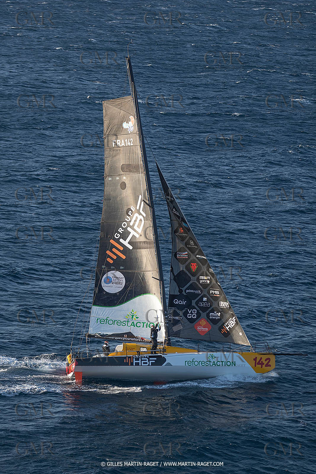 27 08 2021, Marseille (FRA), Transat Jacques Vabre 2021, Class 40, HBF-Reforest'Action (Kito de Pavant, Gwen Gbick)