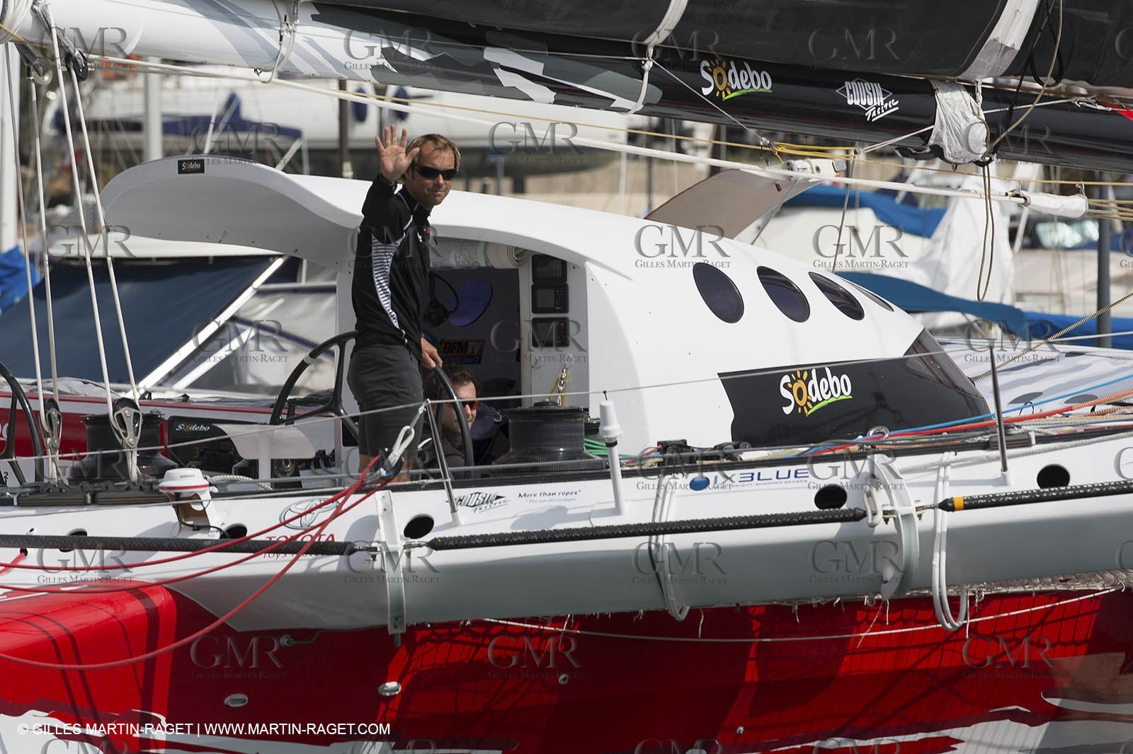 12 09 2012 - Marseille (FRA,13) - Trimaran Sodebo - Thomas Coville - Trans Mediterranée record attempt.