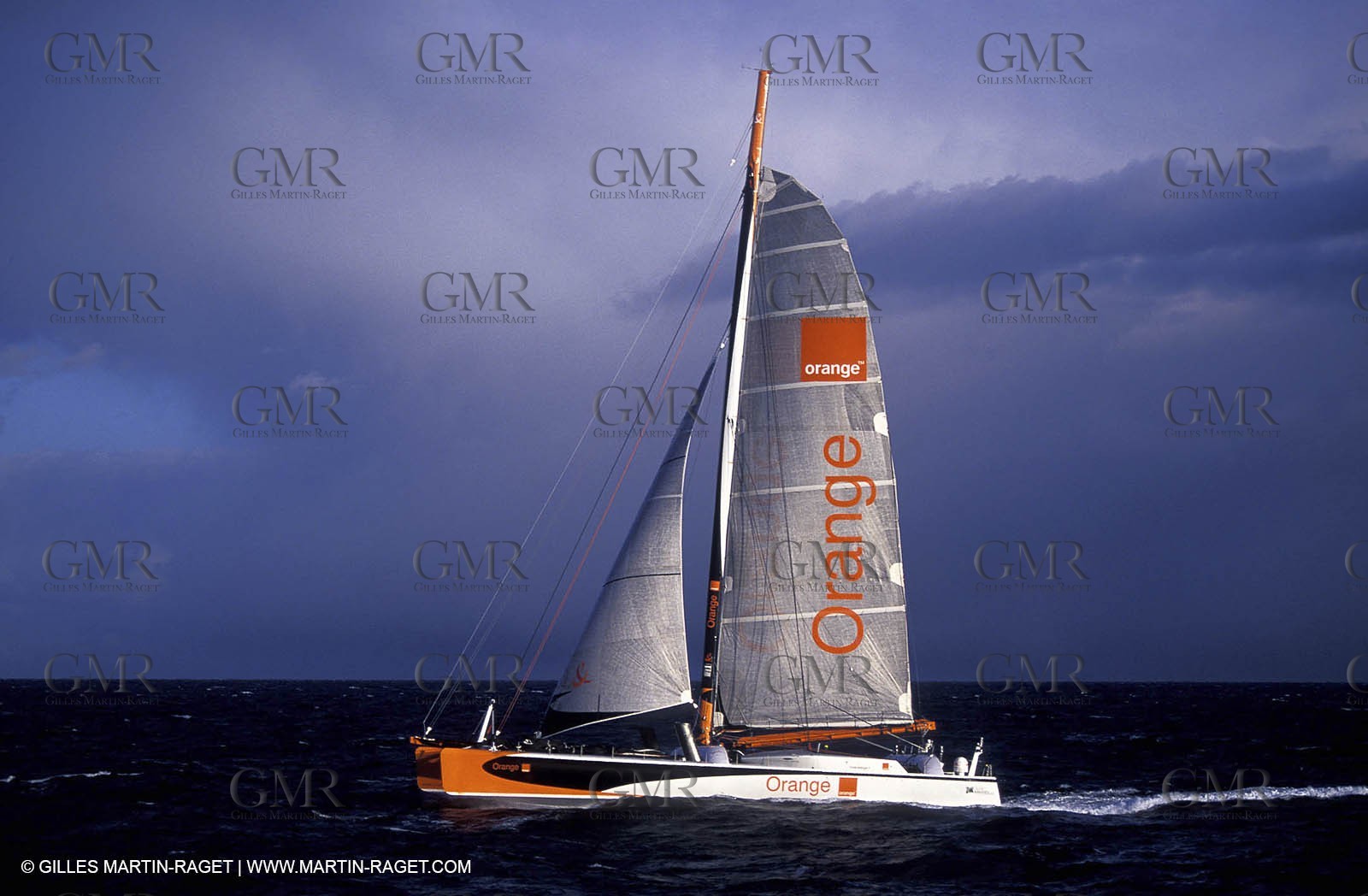 Orange II - 2004 Jules Verne Trophy - Ouessant - 2nd starting line crossing