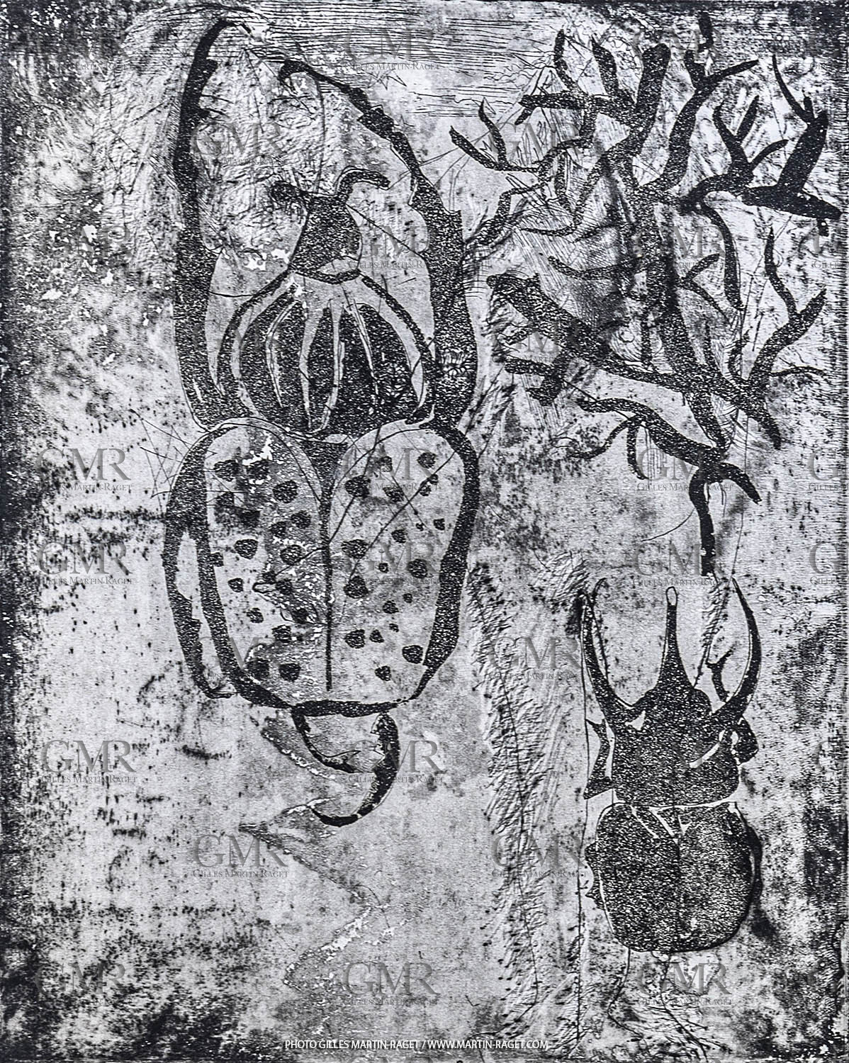 12 07 2020, St Rémy de Provence (FRA, 13) Oeuvre Germaine Richier, gravure