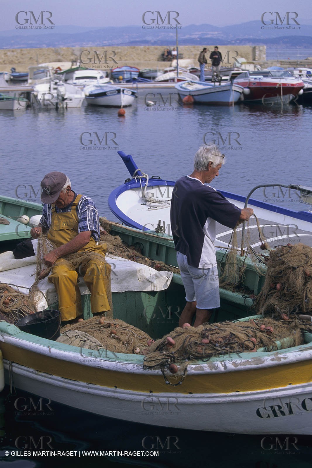 France, Provence, Pêche, barques, pointus, pêheurs, poissons