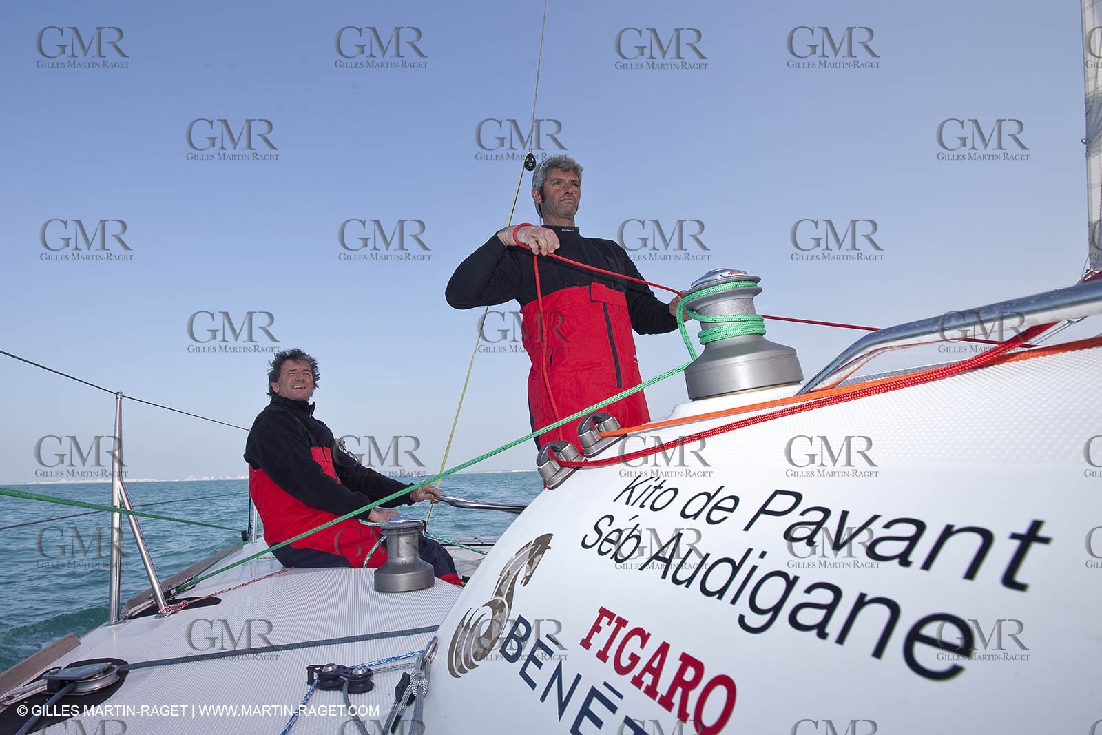 13 03 2010 - La Grande Motte   Port Camargue (FRA) - Groupe Bel - Entraînement Kito de Pavant   Sébastien Audigane en vue de la Transat AG2R 2010
