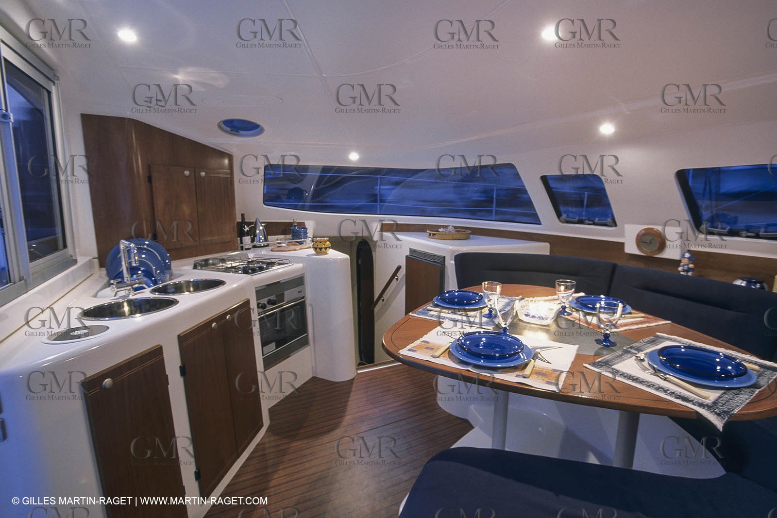 Sailing, cruising, multihull at the mooring