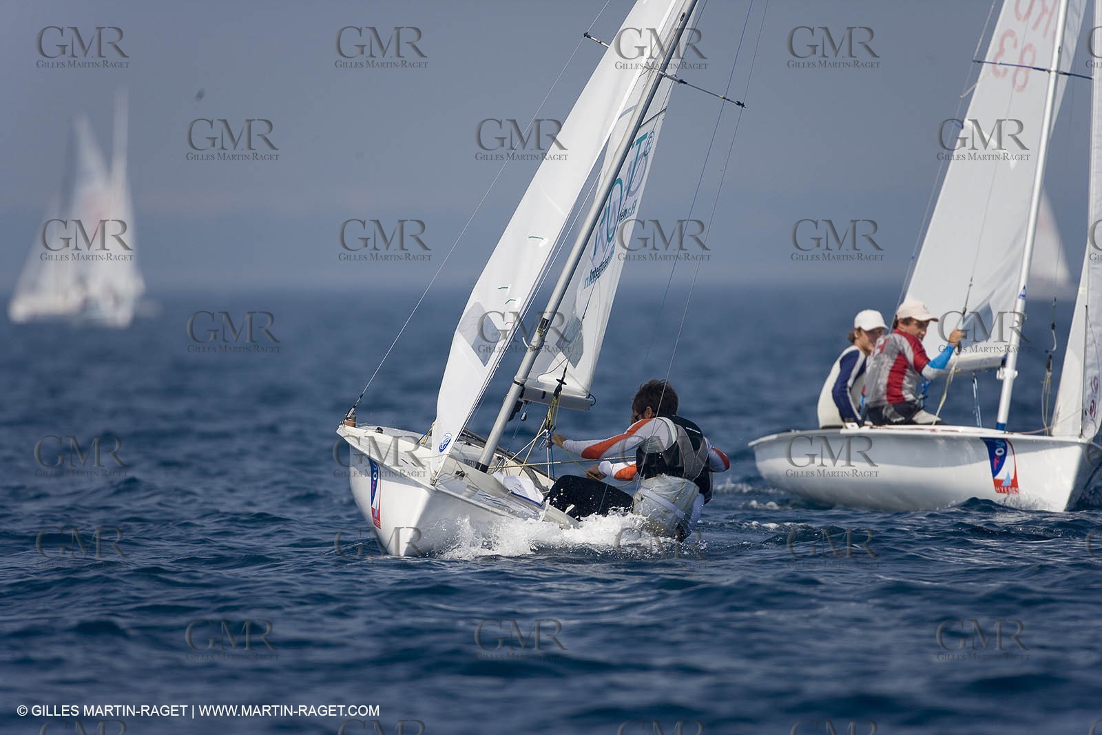 22 04 2007 - Semaine Olympique Française 2007 - Hyères - Jour 1 - Team France - 470 Homme - Leboucher Pierre   Garos Vincent
