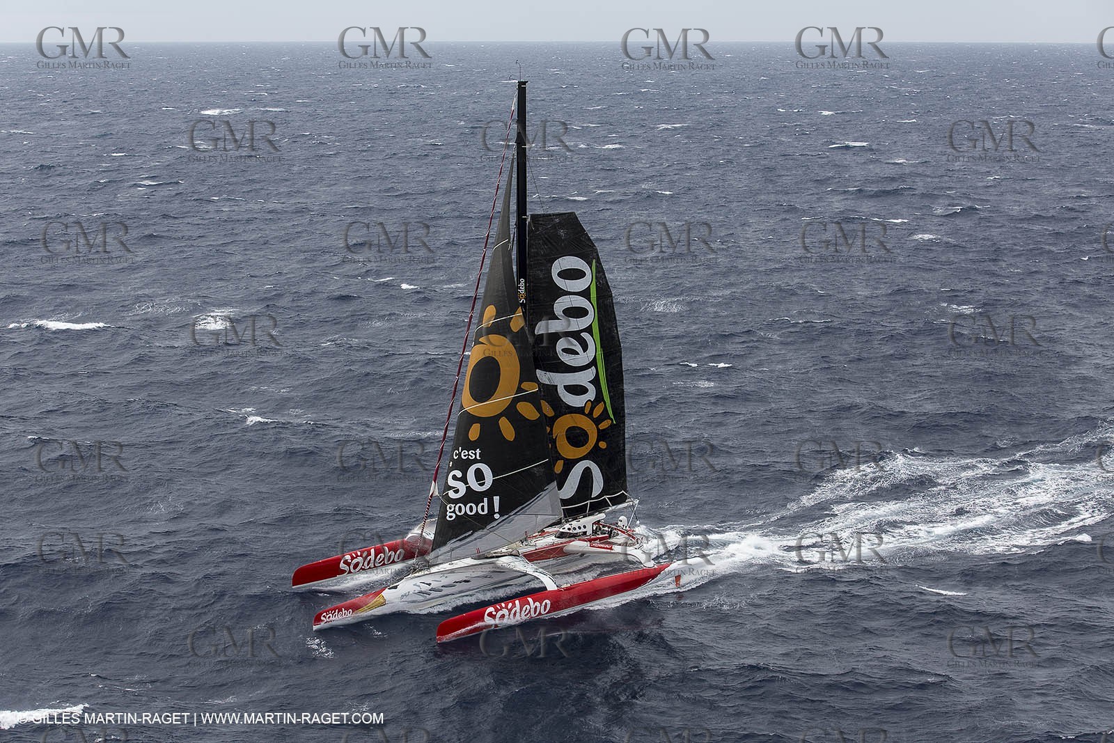 12 09 2012 - Marseille (FRA,13) - Trimaran Sodebo - Thomas Coville - Trans Mediterranée record attempt.