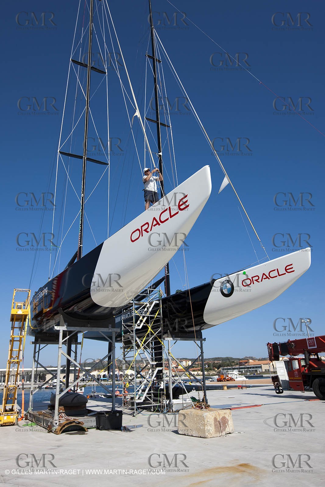 21 05 2010 - La Maddalena (ITA, Sardinia) Louis Vuitton Trophy - BMW ORACLE Racing - Maintenance Day